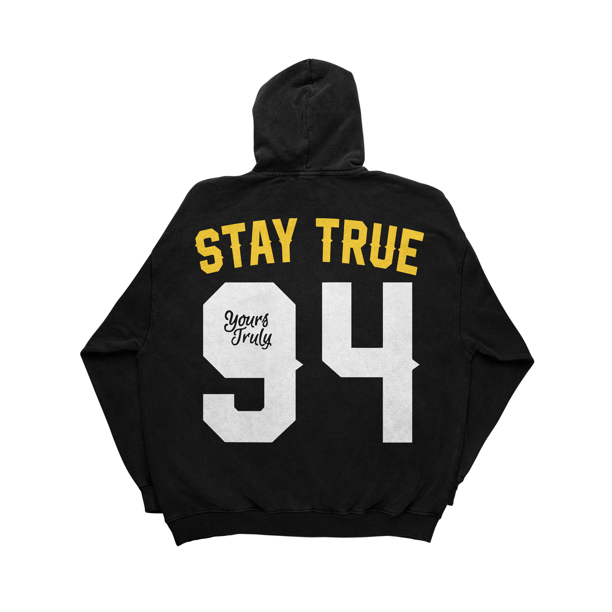 STAY TRUE 94 HOODIE - BLACK