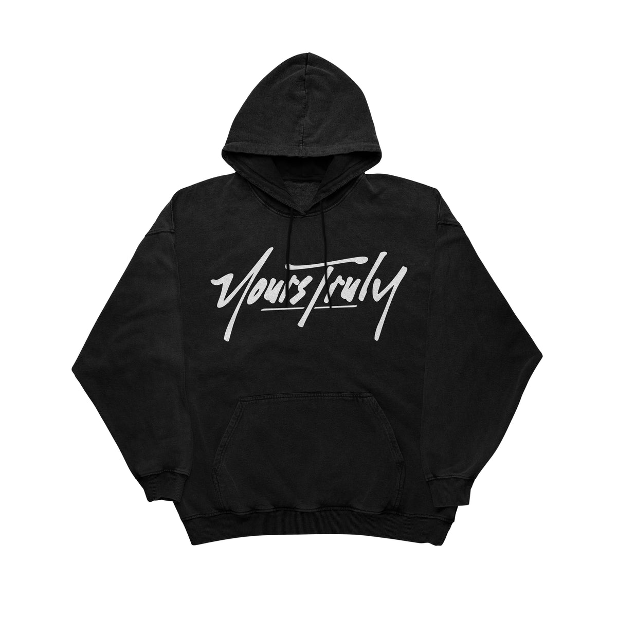 YOURS TRULY LOGO HOODIE - BLACK