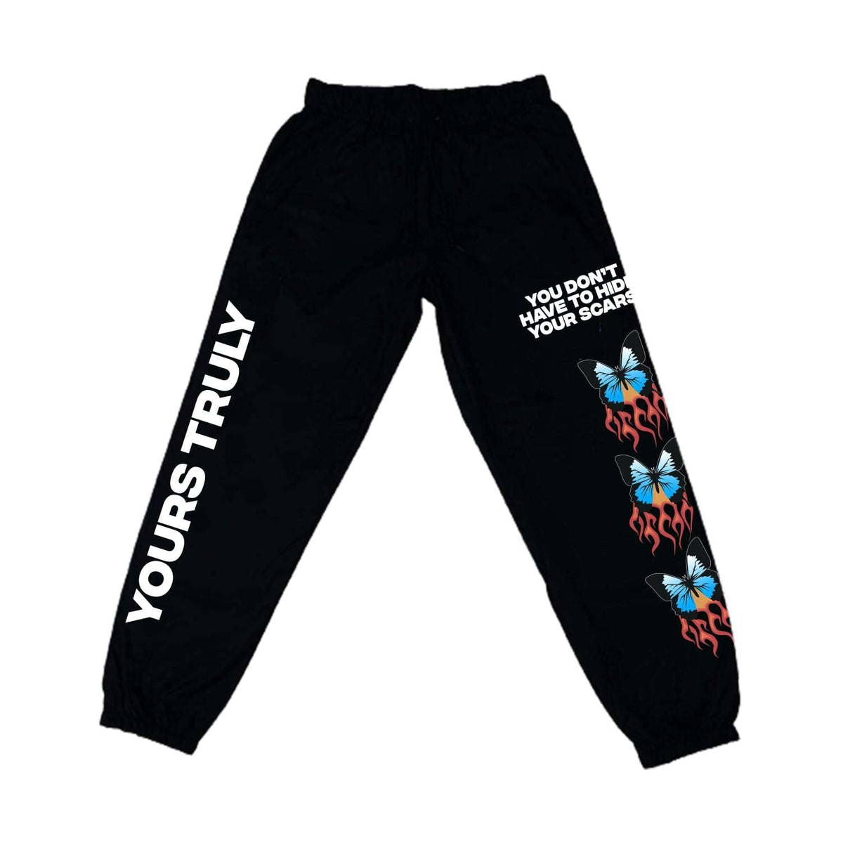BUTTERFLY JOGGERS - BLACK JOGGERS Yours Truly Clothing