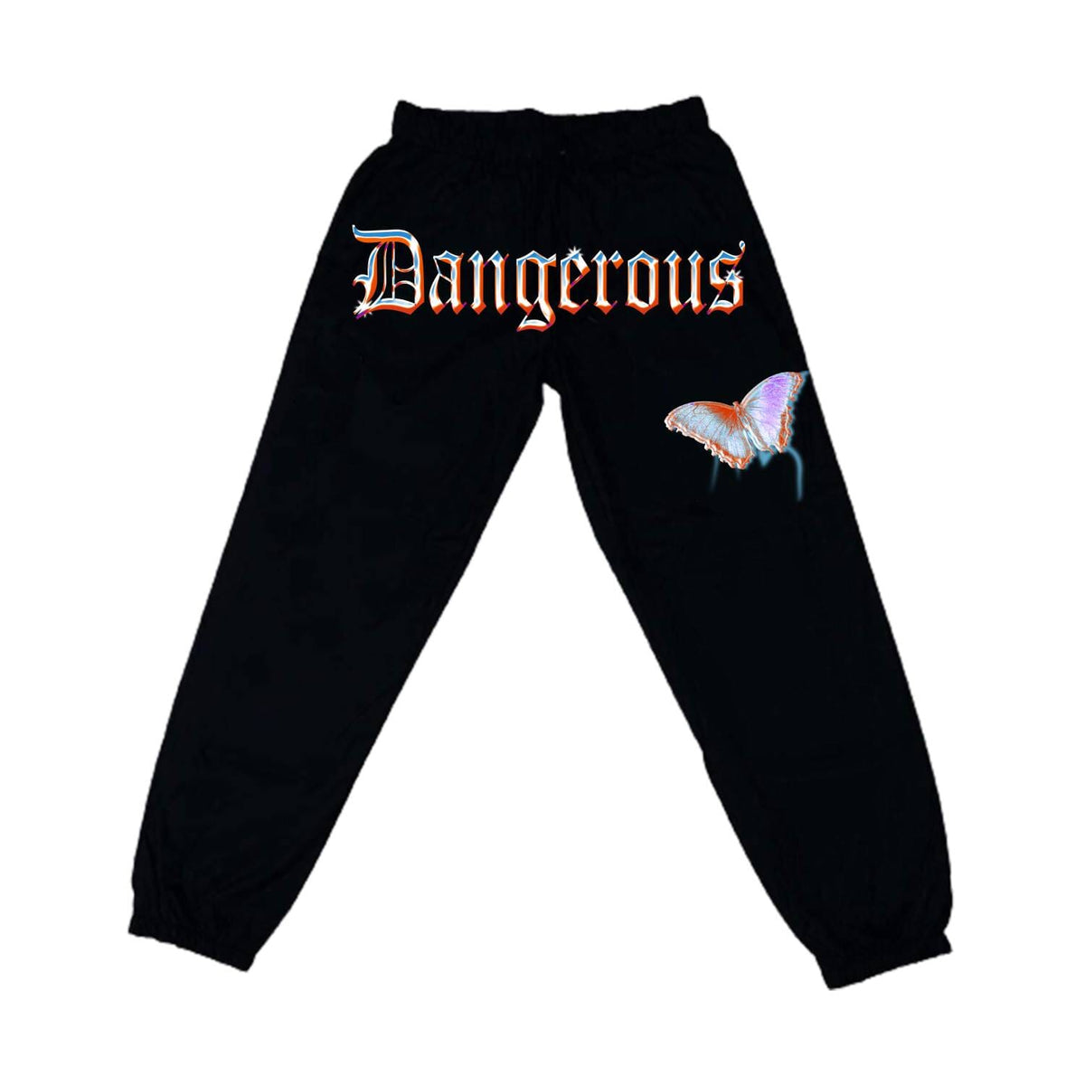 DANGER JOGGERS - BLACK JOGGERS Yours Truly Clothing