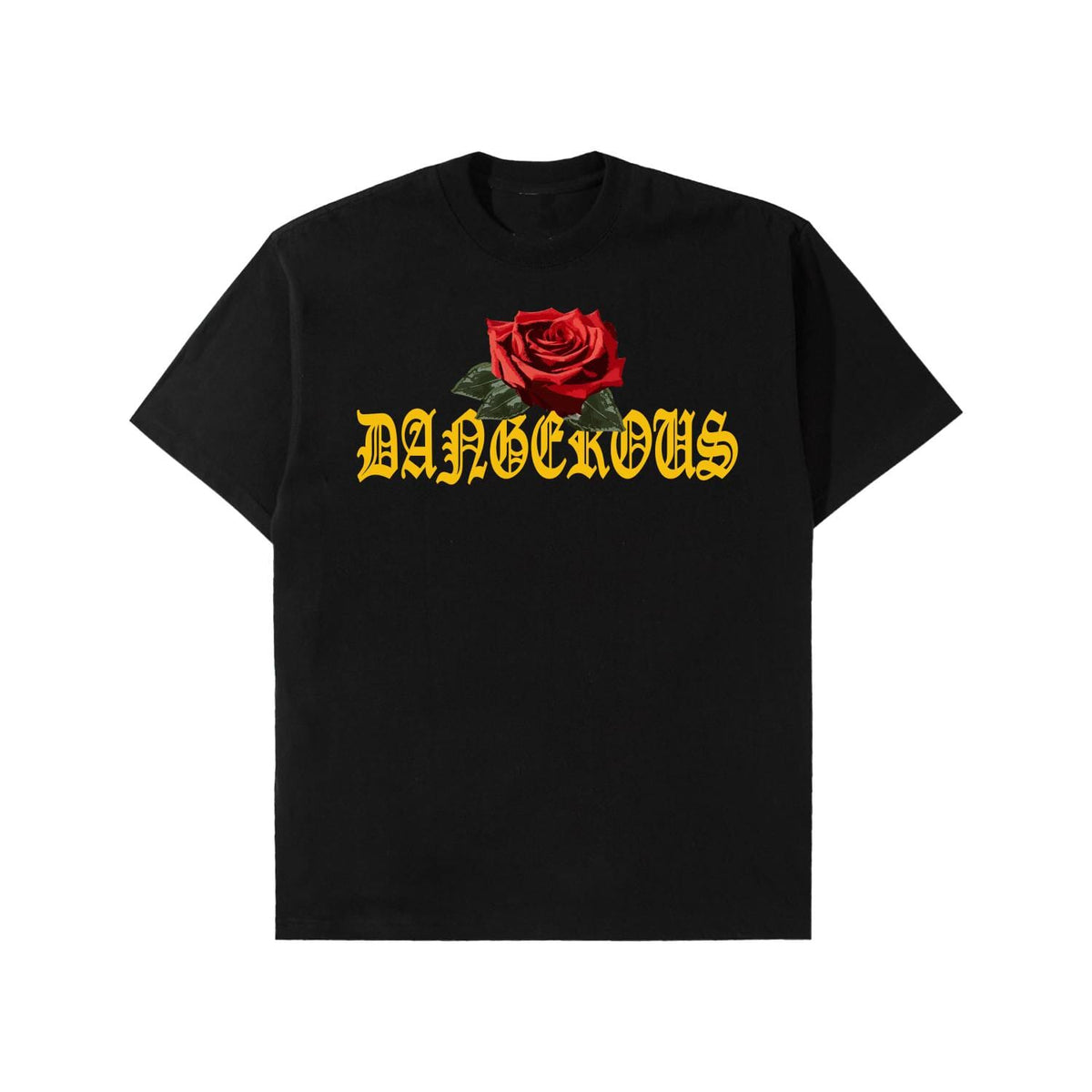 DANGEROUS ROSE TEE - BLACK SHIRT Yours Truly Clothing